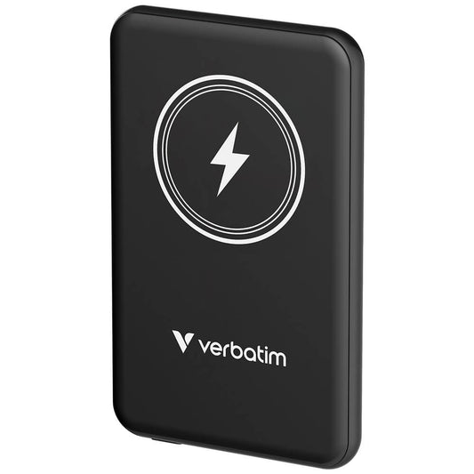 Verbatim Charge ‘n’ Go 5000mAh Magnetic Wireless Charging Powerbank – Black (32240) image 2