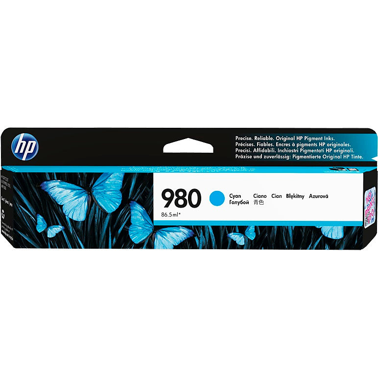 HP 980 Cyan Ink Cartridge (D8J07A) image 1