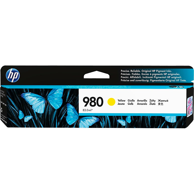 HP 980 Yellow Ink Cartridge (D8J09A) image 1