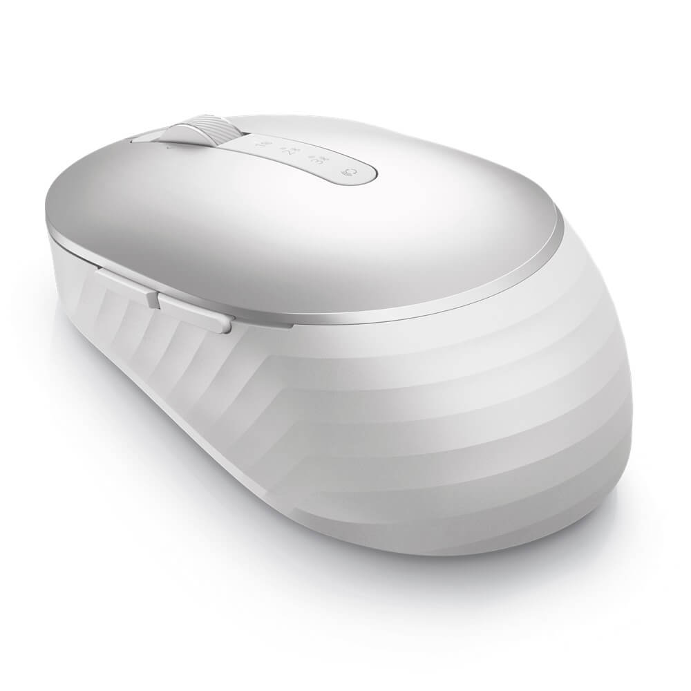Dell MS7421W Premier Rechargeable Wireless Mouse – Platinum Silver (570-ABLO) — side view