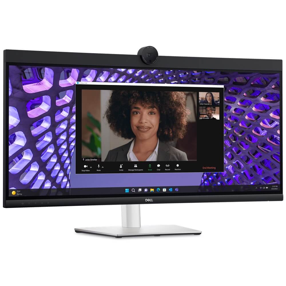 Dell P3424WEB 34″ WQHD Curved Video Conferencing Monitor (210-BFOB) — front view