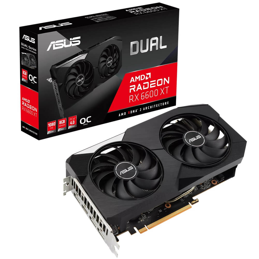 ASUS Dual Radeon RX 6600 XT OC Edition 8GB GDDR6 Graphics Card (90YV0GN1-M0NA00) image 1