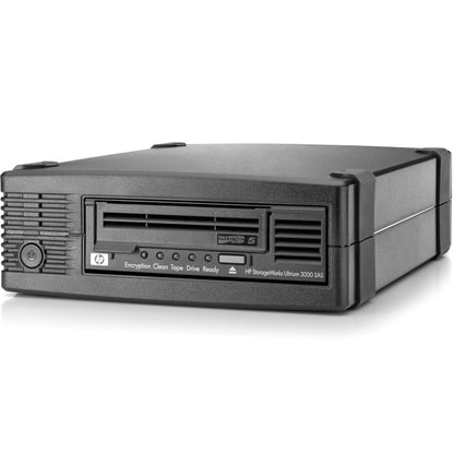 HPE StoreEver LTO-5 Ultrium 3000 SAS External Tape Drive (EH958B) — front view
