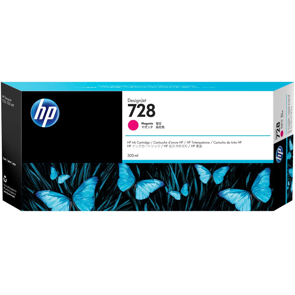HP 728 300ml Magenta DesignJet Ink Cartridge (F9K16A) image 1