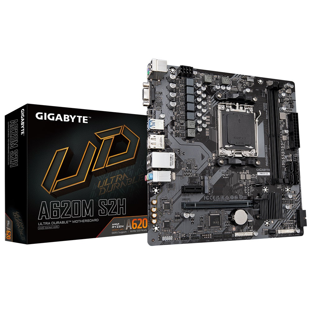 Gigabyte A620M S2H DDR5 AM5 Micro ATX Motherboard (GA-A620M-S2H) image 1