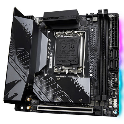 AORUS B760I PRO DDR4 LGA1700 mini-ITX Motherboard — rear view