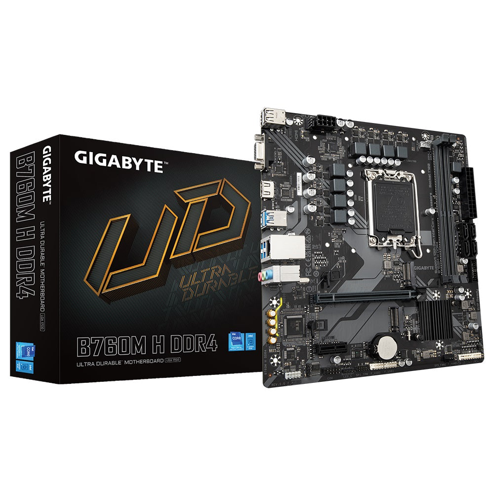 Gigabyte B760M H DDR4 LGA1700 Micro ATX Motherboard (GA-B760M-H-DDR4) image 1