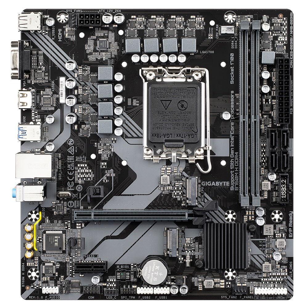 Gigabyte B760M H DDR4 LGA1700 Micro ATX Motherboard (GA-B760M-H-DDR4) image 2