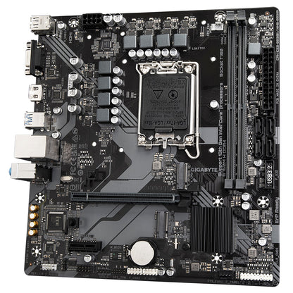 Gigabyte B760M H DDR4 LGA1700 Micro ATX Motherboard (GA-B760M-H-DDR4) — rear view