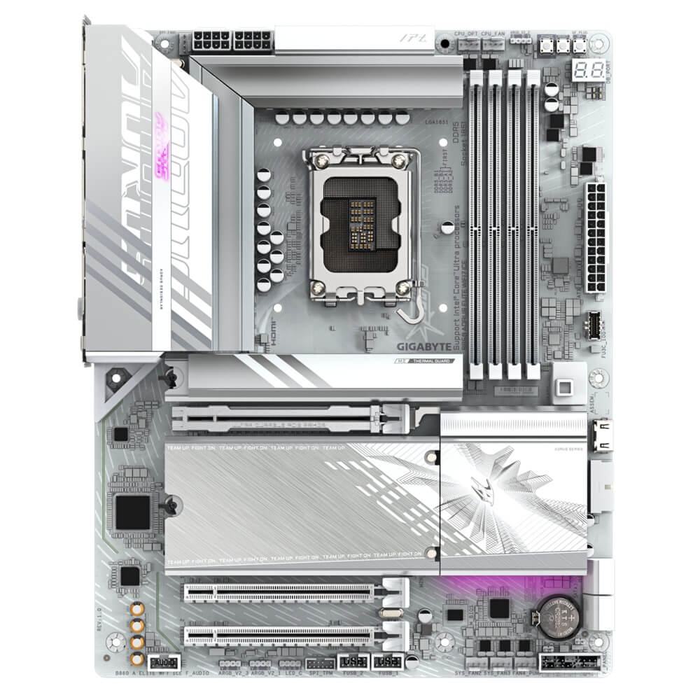 AORUS B860 ELITE WIFI 7 ICE LGA1851 ATX Motherboard (GA-B860-A-ELITE-WF7-ICE) image 2