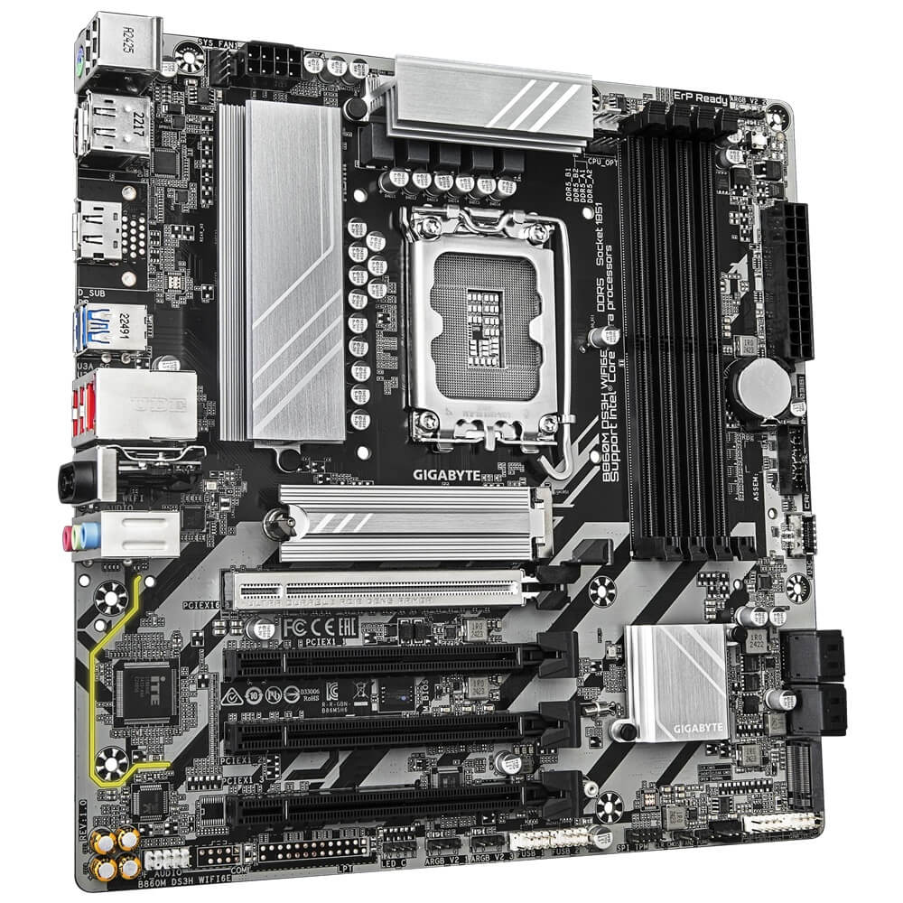 Gigabyte B860M DS3H WIFI 6E LGA1851 Micro ATX Motherboard (GA-B860M-DS3H-WIFI6E) image 3
