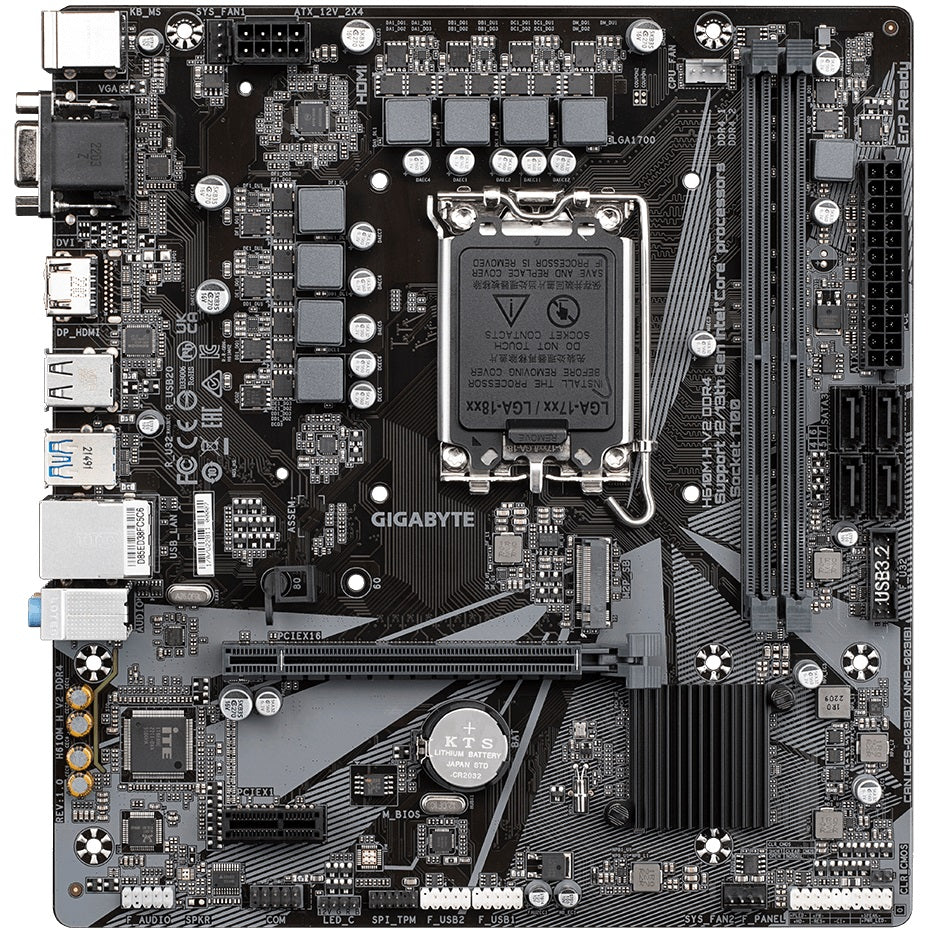 Gigabyte H610M H V2 DDR4 LGA1700 Micro ATX Motherboard (GA-H610M-H-V2-DDR4) image 2