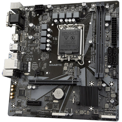 Gigabyte H610M H V2 DDR4 LGA1700 Micro ATX Motherboard (GA-H610M-H-V2-DDR4) — rear view