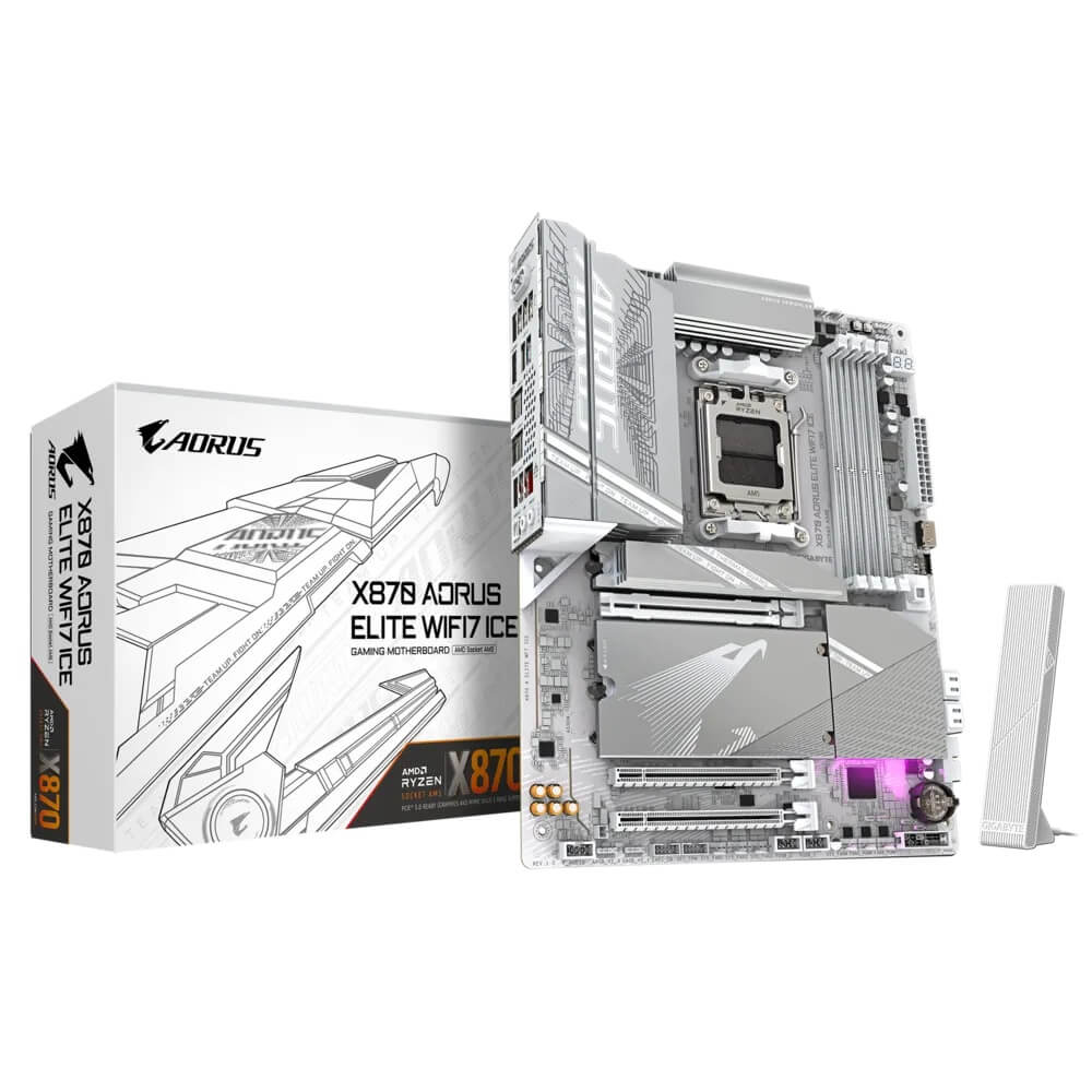 AORUS X870 ELITE WIFI 7 ICE AM5 ATX Motherboard (GA-X870-AORUS-ELITE-WIFI7-ICE) image 1