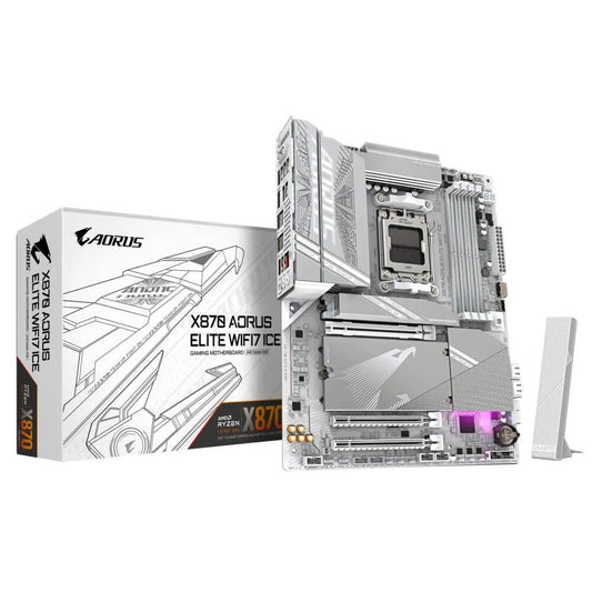 AORUS X870 ELITE WIFI 7 ICE AM5 ATX Motherboard (GA-X870-AORUS-ELITE-WIFI7-ICE) image 1