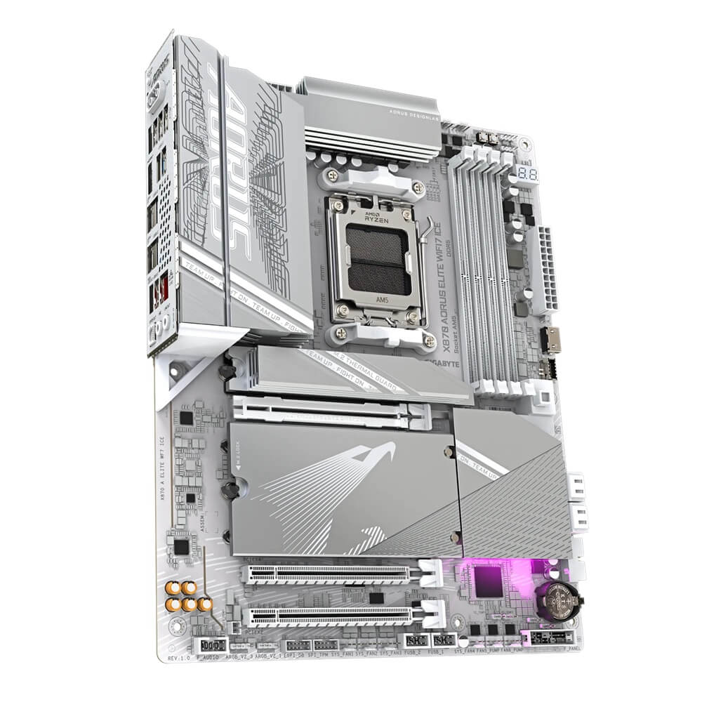 AORUS X870 ELITE WIFI 7 ICE AM5 ATX Motherboard (GA-X870-AORUS-ELITE-WIFI7-ICE) image 3