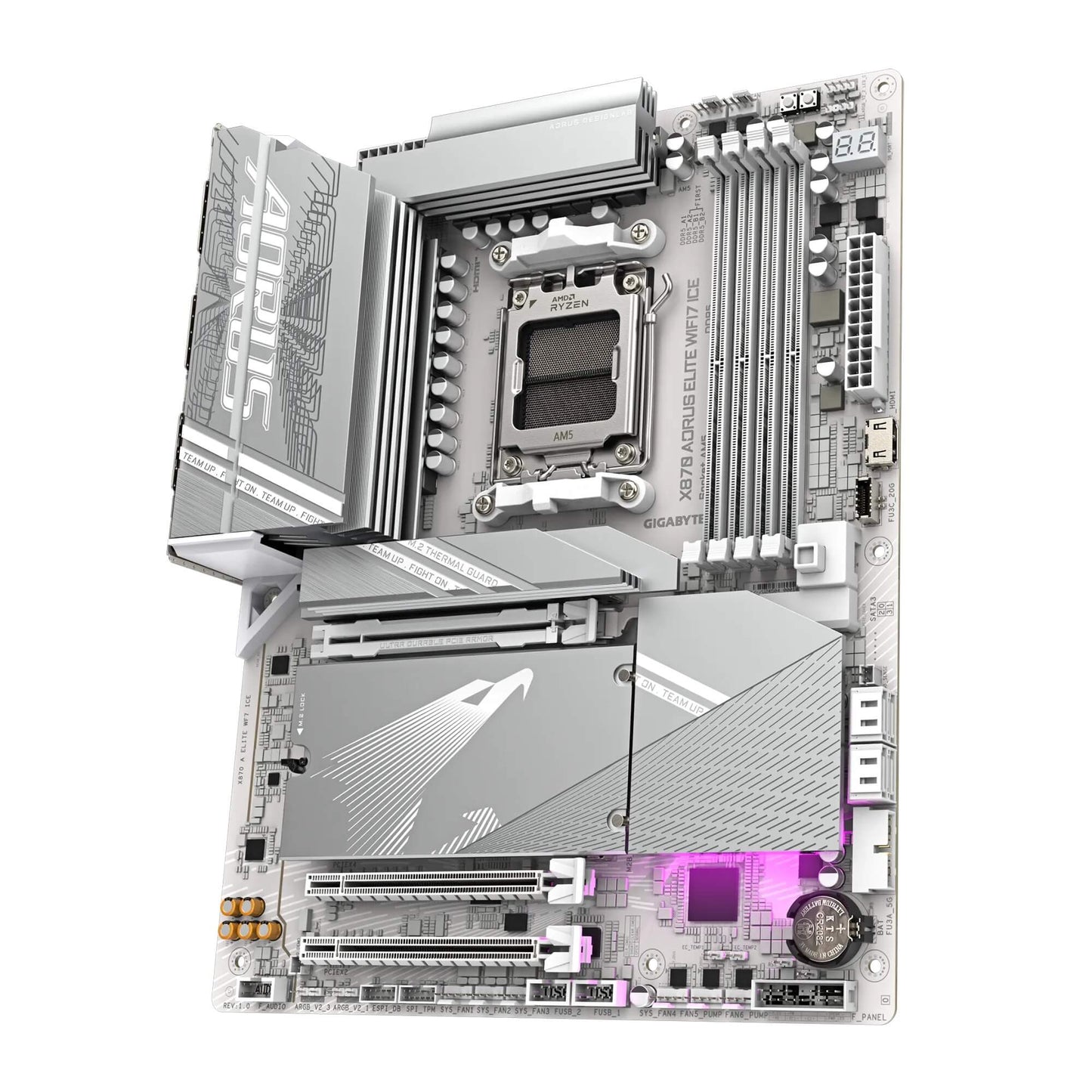 AORUS X870 ELITE WIFI 7 ICE AM5 ATX Motherboard (GA-X870-AORUS-ELITE-WIFI7-ICE) image 4