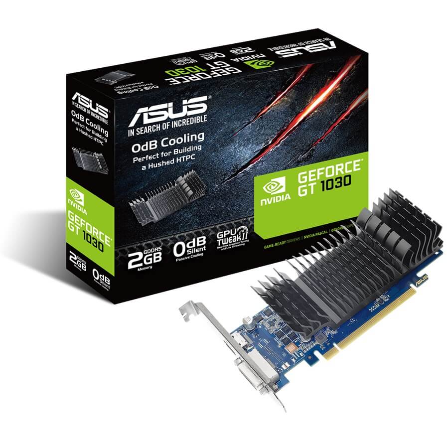 ASUS GeForce GT 1030 2GB GDDR5 Low Profile Graphics Card (GT1030-SL-2G-BRK) image 1