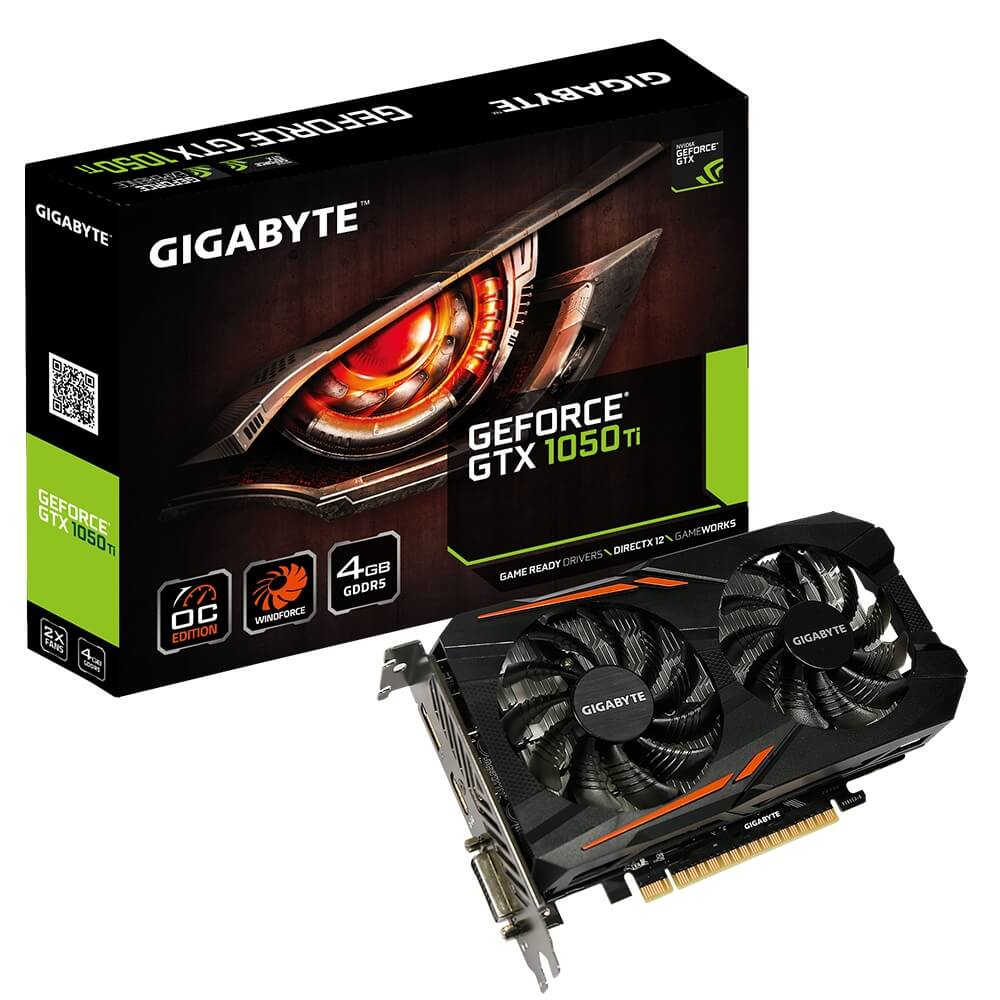 GIGABYTE GeForce GTX 1050 Ti OC 4GB GDDR5 Graphics Card (GV-N105TOC-4GD) image 1