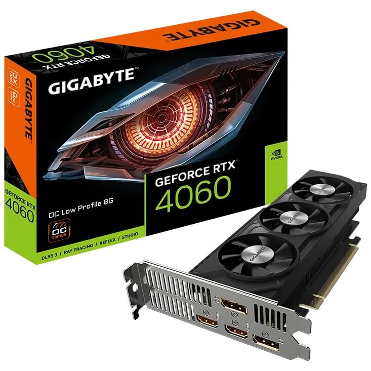 Gigabyte GeForce RTX 4060 OC Low Profile 8GB GDDR6 Graphics Card (GV-N4060OC-8GL) image 1
