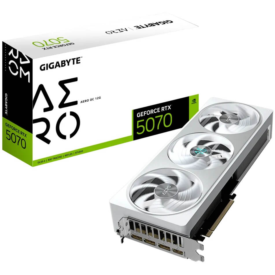 Gigabyte GeForce RTX 5070 AERO OC 12GB GDDR7 Graphics Card (GV-N5070AERO OC-12GD) image 1