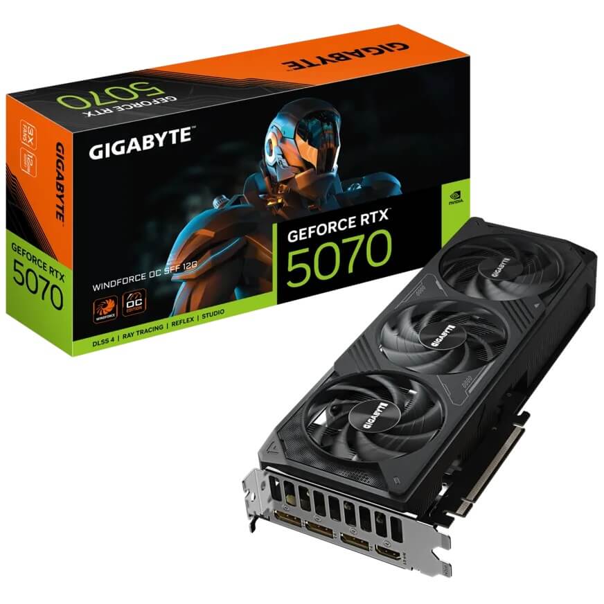 Gigabyte GeForce RTX 5070 WINDFORCE OC SFF 12GB Graphics Card (GV-N5070WF3OC-12GD) image 1