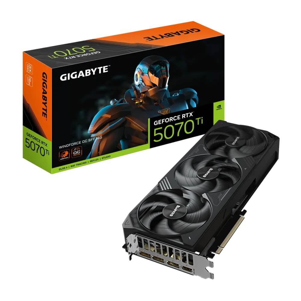 Gigabyte GeForce RTX 5070 Ti WINDFORCE OC SFF 16GB GDDR7 Graphics Card (GV-N507TWF3OC-16GD) image 1