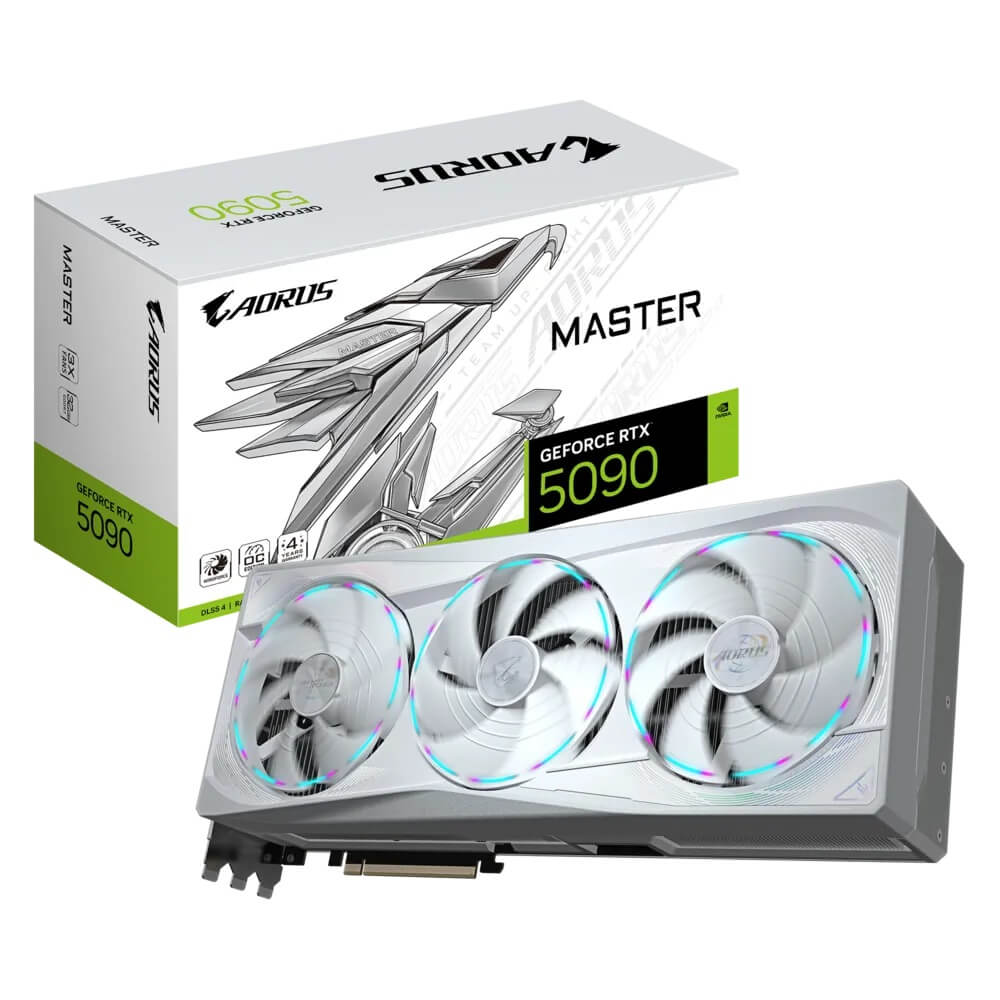 AORUS GeForce RTX 5090 MASTER ICE 32GB GDDR7 Graphics Card (GV-N5090AORUSM-ICE-32GD) image 1
