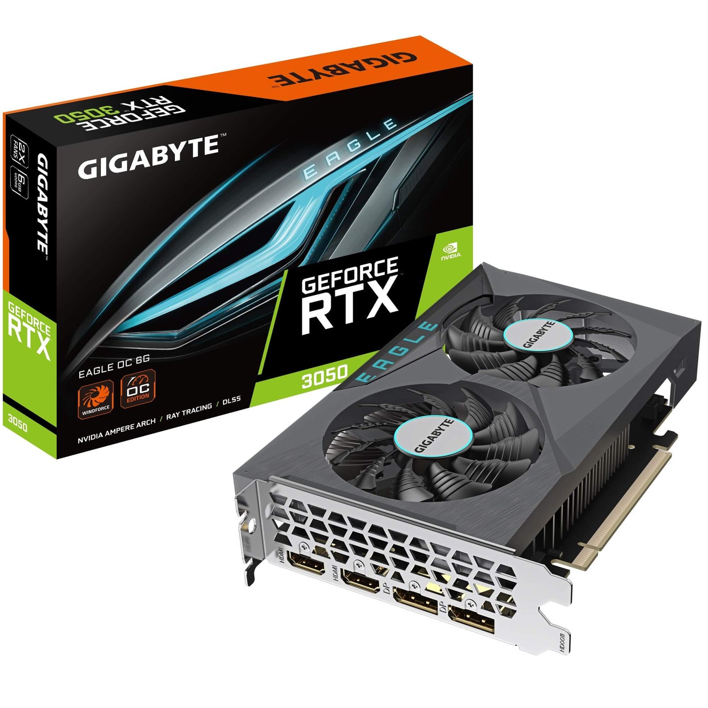 Gigabyte GeForce RTX 3050 Eagle OC 6GB GDDR6 Graphics Card (GV-N3050EAGLE OC-6GD) image 1
