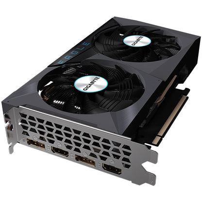 Gigabyte NVIDIA GeForce RTX 3050 Eagle OC 8GB GDDR6 Graphics Card (GV-N3050EAGLE OC-8GD) — rear view