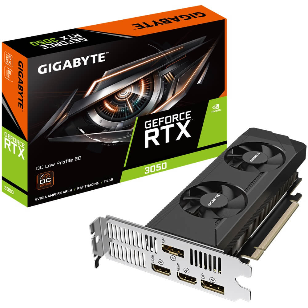 Gigabyte GeForce RTX 3050 OC Low Profile 6GB GDDR6 Graphics Card (GV-N3050OC-6GL) image 1