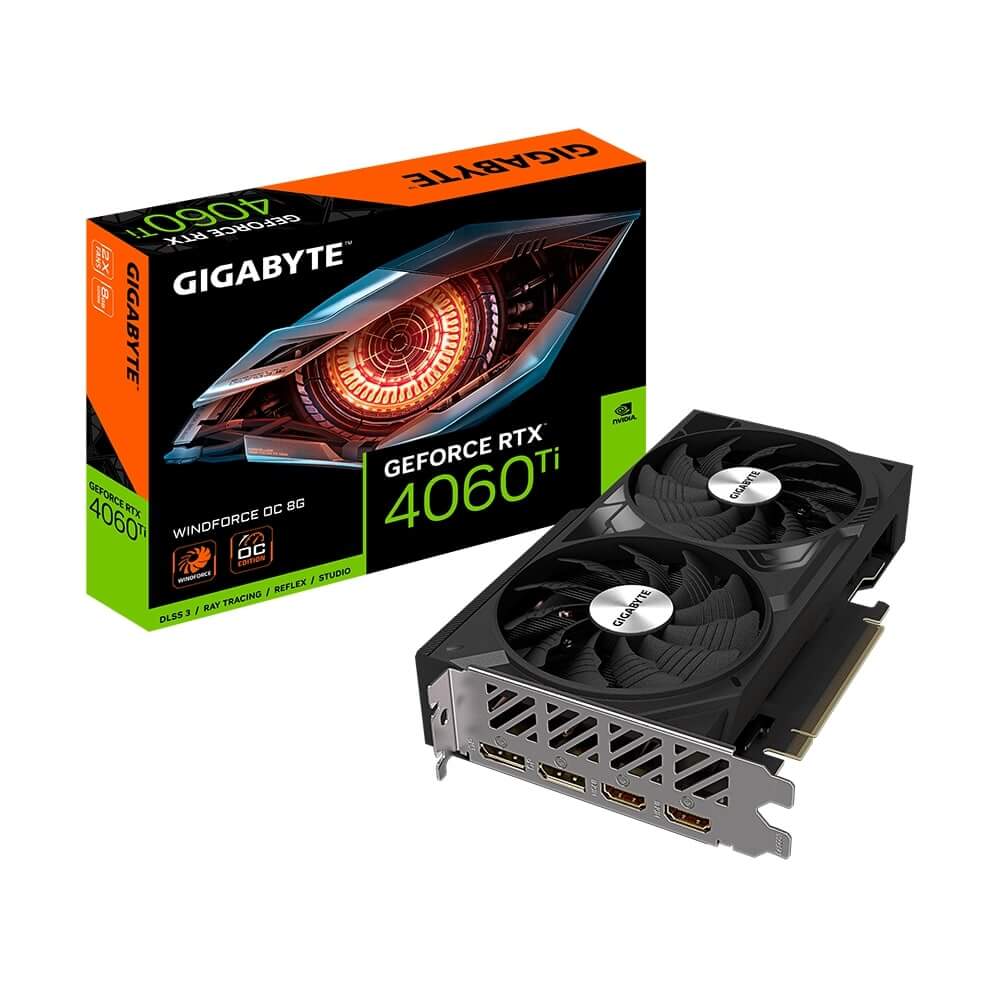 Gigabyte GeForce RTX 4060 Ti WindForce OC 8GB GDDR6 Graphics Card (GV-N406TWF2OC-8GD) image 1