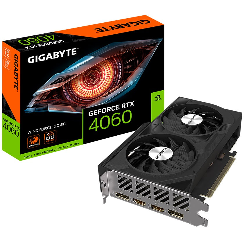 Gigabyte GeForce RTX 4060 WindForce OC 8GB GDDR6 Graphics Card image 1