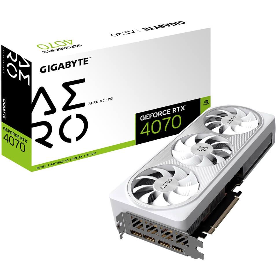 Gigabyte GeForce RTX 4070 AERO OC 12GB GDDR6X Graphics Card (GV-N4070AERO OCV2-12GD) image 1