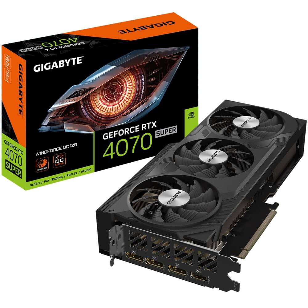 Gigabyte GeForce RTX 4070 Super WindForce OC 12GB GDDR6X Graphics Card (GV-N407SWF3OC-12GD) image 1