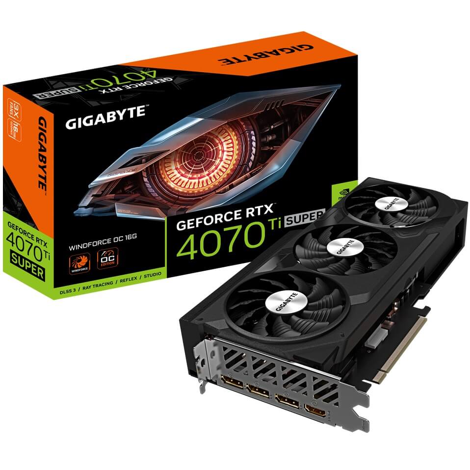 Gigabyte GeForce RTX 4070 Ti Super WindForce OC 16GB GDDR6X Graphics Card (GV-N407TSWF3OC-16GD) image 1
