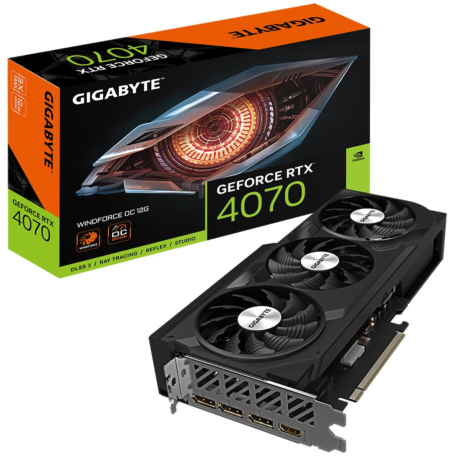 Gigabyte GeForce RTX 4070 WindForce OC 12GB GDDR6X Graphics Card (GV-N4070WF3OC-12GD) image 1