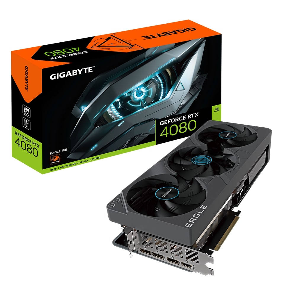 Gigabyte NVIDIA GeForce RTX 4080 Eagle 16GB GDDR6X Graphics Card (GV-N4080EAGLE-16GD) image 1