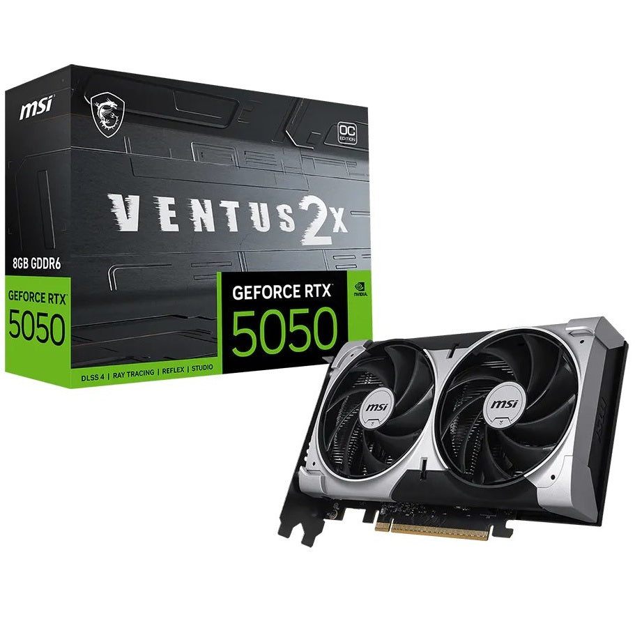 MSI GeForce RTX 5050 8GB VENTUS 2X OC Graphics Card (G5050-8V2C) image 1