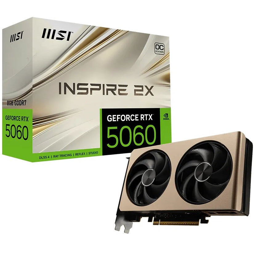 MSI GeForce RTX 5060 8GB INSPIRE 2X OC Graphics Card (G5060-8I2C) image 1
