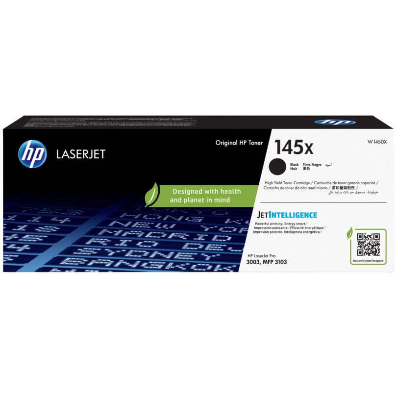 Genuine HP 145X High Yield Black LaserJet Toner Cartridge (W1450X) image 1