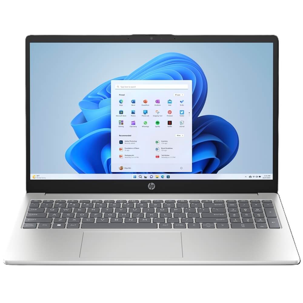HP 15-fc0044ni Laptop – Ryzen 7 7730U / 15.6″ FHD / 16GB RAM / 512GB SSD / Win 11 Home / Natural Silver (BZ1C4EA)