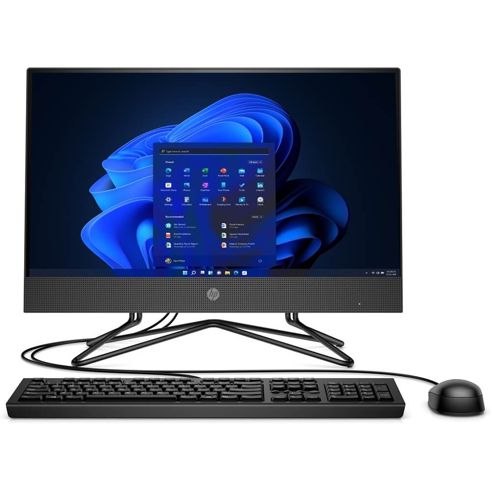 HP 200 G4 All-in-One Desktop PC – Core i3-1215U / 21.5″ FHD / 8GB RAM / 512GB SSD / Win 11 Pro / Iron Grey (884Y5EA) image 1