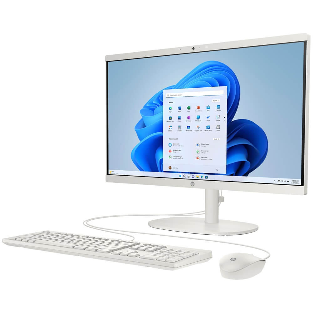 HP 22-dg0001ni All-in-One Desktop – Core i3-N300 / 21.5″ FHD / 8GB RAM / 512GB SSD / Win 11 Home / Cashmere White (B2AW2EA) image 3