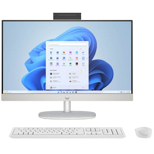 HP 24-cr1002ni 23.8″ All-in-One Desktop PC – Core Ultra 5 125U / 23.8″ FHD / 16GB RAM / 512GB SSD / Win 11 Home / Shell White (B0RF8EA) image 1