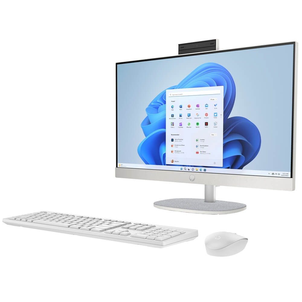 HP 24-cr1002ni 23.8″ All-in-One Desktop PC – Core Ultra 5 125U / 23.8″ FHD / 16GB RAM / 512GB SSD / Win 11 Home / Shell White (B0RF8EA) image 3