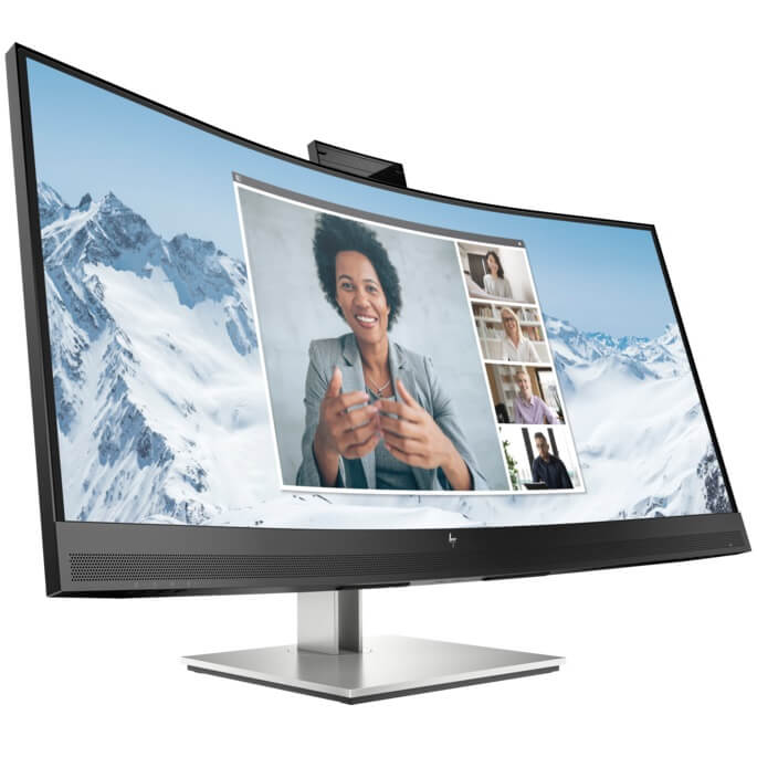 HP E34m G4 34″ WQHD Curved USB-C Conferencing Monitor (40Z26AS) — front view