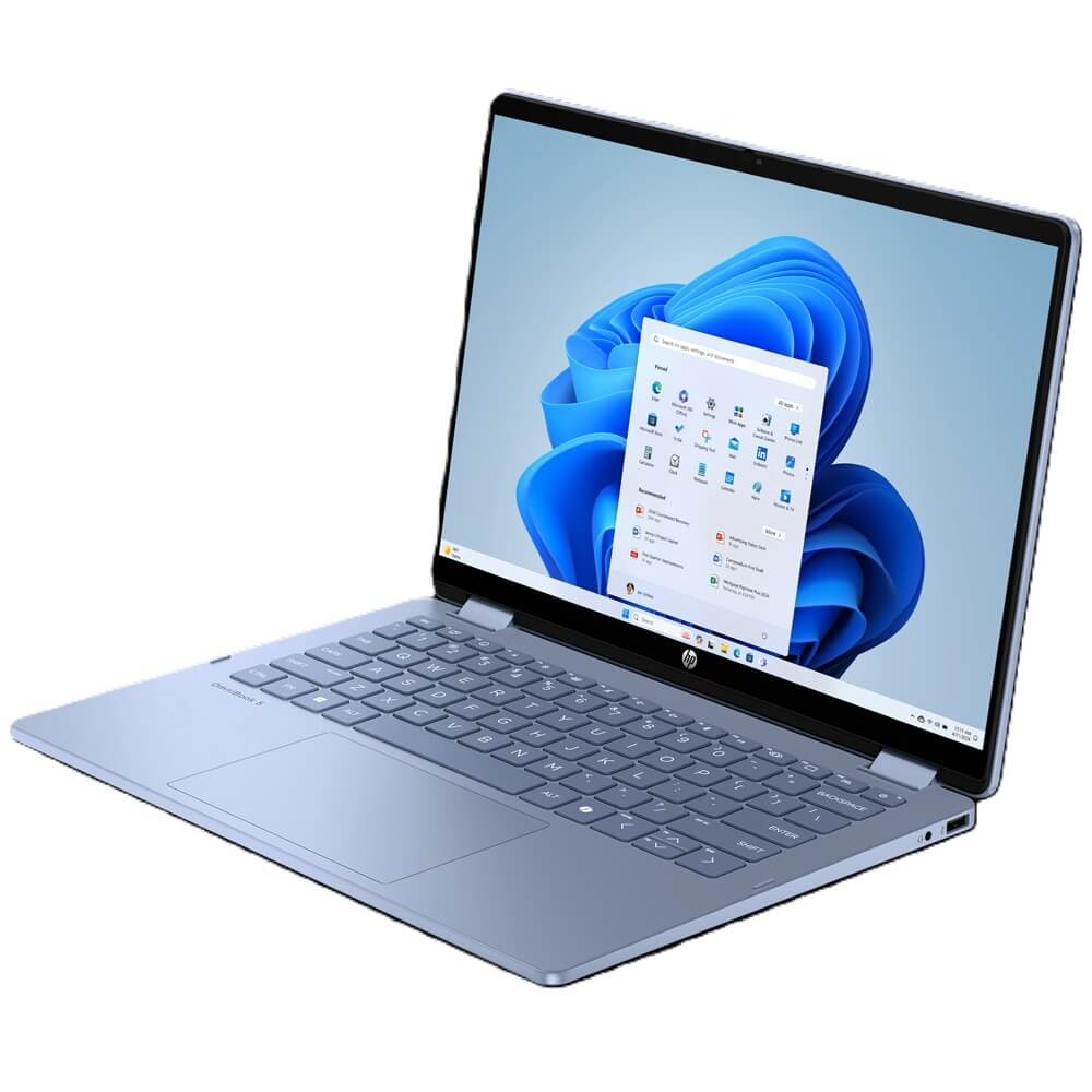 HP OmniBook 5 Flip 14-fp0005ni 2-in-1 Laptop – Core 7 150U / 14″ 2K Touch / 16GB RAM / 1TB SSD / Win 11 Home / Sky Blue (C81S