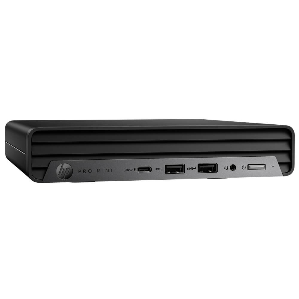 HP Pro Mini 400 G9 Desktop PC – Core i7-14700T / 16GB RAM / 512GB SSD / Win 11 Pro (9H6W0ET) — front view