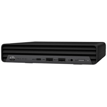 HP Pro Mini 400 G9 Desktop PC – Core i3-14100T / 8GB RAM / 512GB SSD / Win 11 Pro (9H727ET) — side view